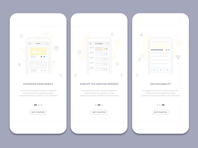 Mobile onboarding screens