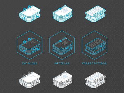 Small isometric icon set