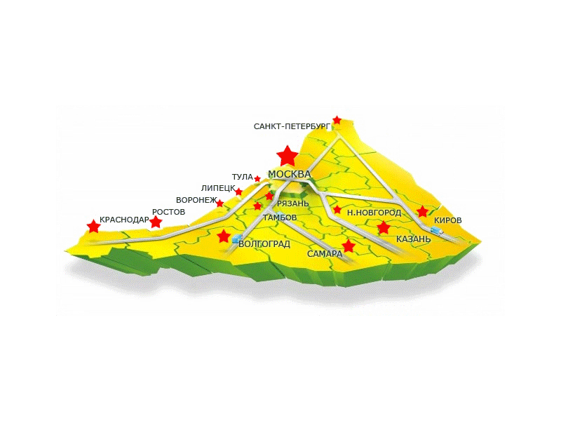 Animated map of the region 03 (Moscow) animated gif coreldraw dynamic effect illustration map vector