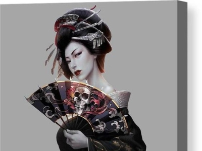 Geisha Woman Canvas Print