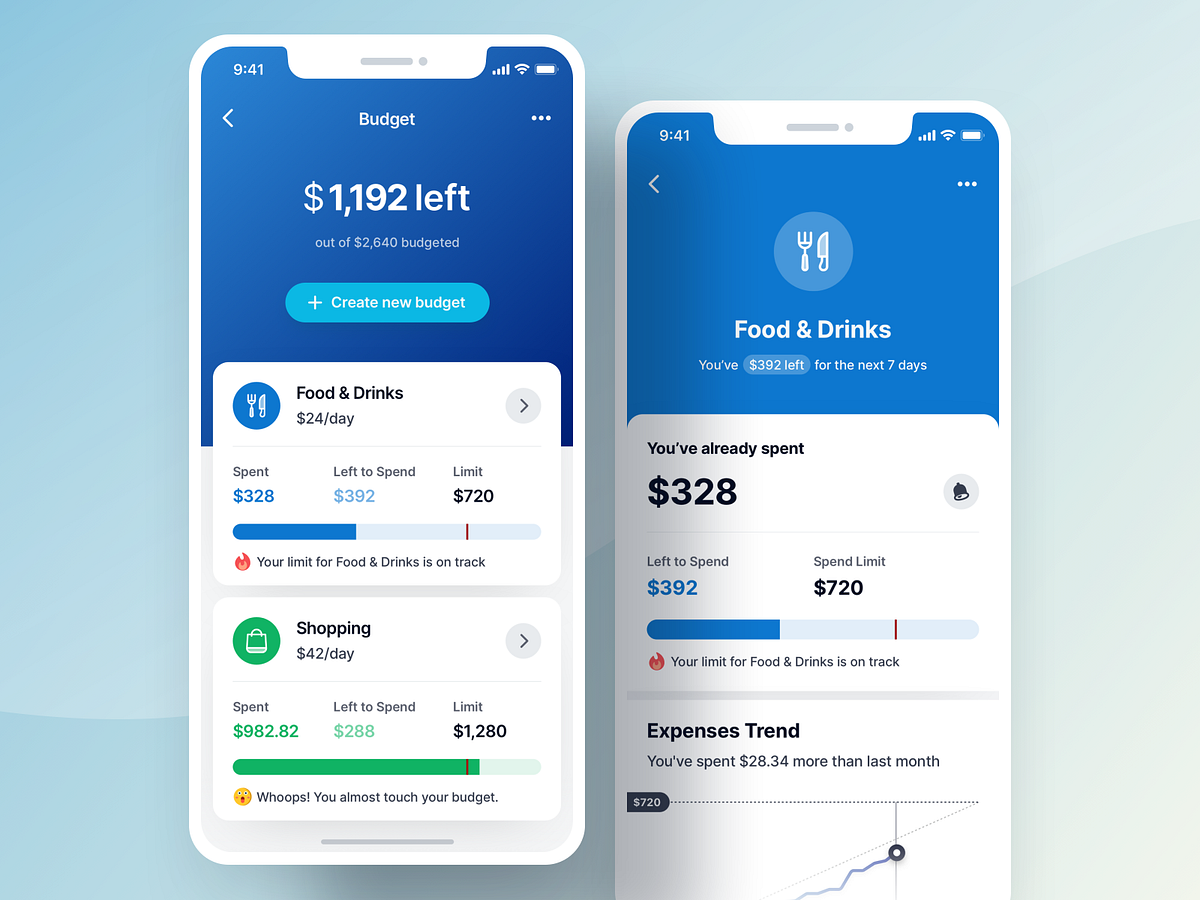 Budgeting App - Finance App UI Kit by Ahmad Fawaid on Dribbble