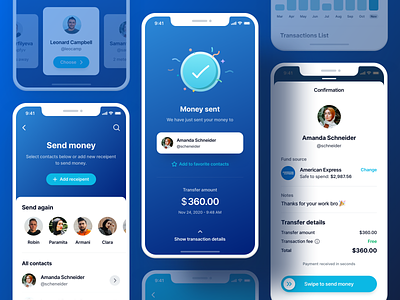 Send Money - Finance App UI Kit