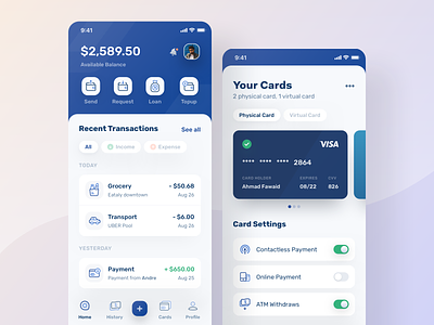 Finance App Visual Exploration atm bank banking budget card clean credit card crypto dashboard finance icon design ios light management mobile ui money transaction ui uiux wallet