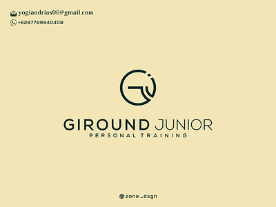 GJ monogram concept branding design icon illustration logo typography