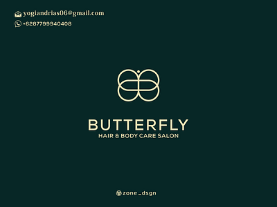 butterfly logo concept branding design icon illustration logo typography