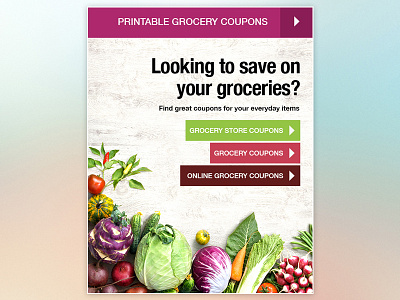 This is an emailer for Grocery Coupons