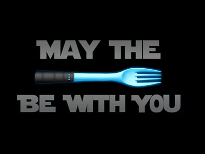 May the fork be with you design illustration