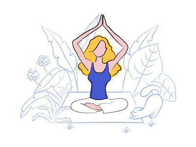 Illustration - Positive Routine design exercise illustration positive routine vectors workout yoga