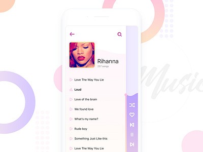 Music App Concept app clean design flat interface ios 11 iphone mobile music player ui ux
