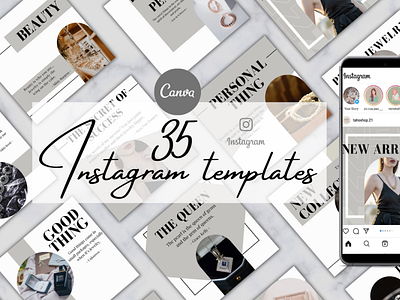 Instagram Templates - Jewelry quotes blogger templates branding templates businessbranding canva instagram templates canva templates creative design design graphic design graycolor instagrampost instagramtemplates jewelrypost social media posts social media templates