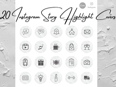 Instagram Story Highlight covers blogger templates branding templates business branding canva instagram templates canva templates creative design design highlight covers icons instagram instagram highlight covers instagram story social media posts