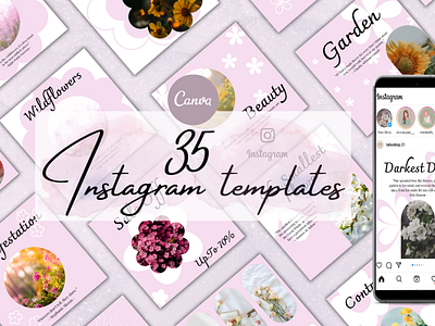 Canva Instagram Templates - Flower
