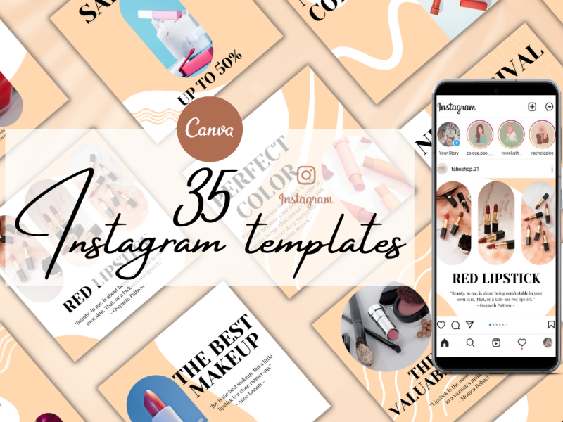 Instagram Templates - Lipstick Quotes by Thảo Nguyễn on Dribbble