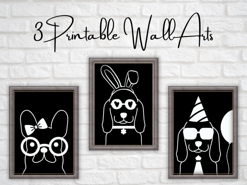 Free Printable Wall Art - Dog by Thảo Nguyễn on Dribbble