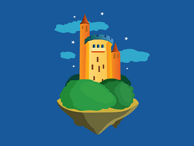 Castle of dreams castle flatdesign illustration illustrator vector