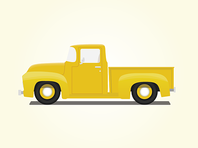 Pickup 56 classic ford illustration old pickup truck