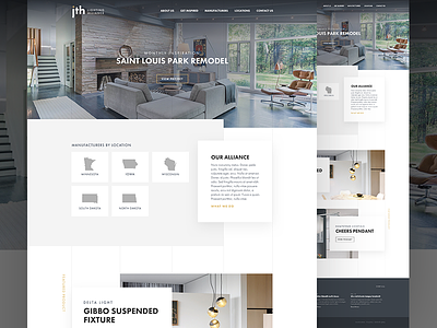 JTH Lighting - Home black design elegant gold layout lighting luxury parallax ux web