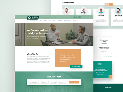 Calhoun Companies business buy calhoun property sell ux website