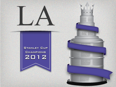 Crowned banner crown hockey kings la los angeles stanley cup