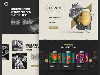 Brewery Homepage brand brewery dark layout slider website wisconsin