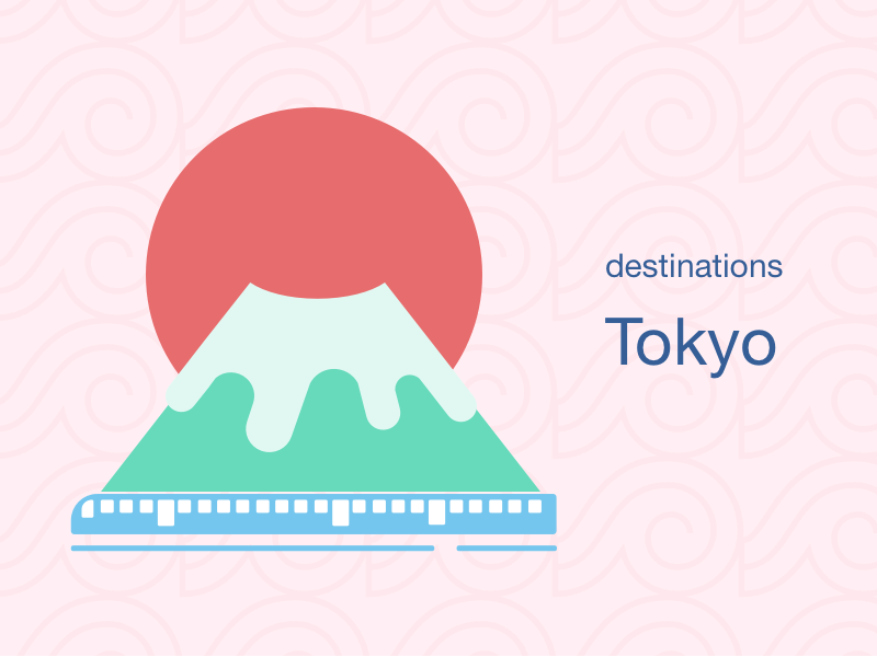 Tokyo pattern train tokyo travel destination japan cities fuji landmark asian city
