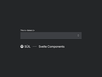 Select Component in SŪIL component components design system form form design forms input select ui ux webdesign