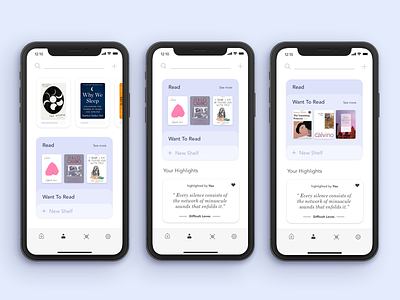 My Library - GoodReads Redesign amazon book ios11 ios12 iphonex kindle mobile product design reading redesign ui ux