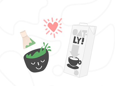 Boba Guys x Oatly Concept Illustration