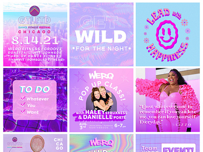 WERQ Fitness Social Media Content Design