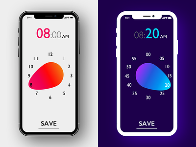 Alarm App iphone x ui design