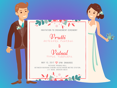 Wedding Invitation Card design graphic