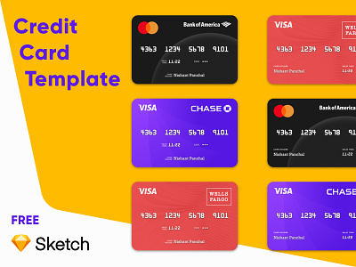 Credit Card Template Freebie credit card design free freebie illustration vector visual design