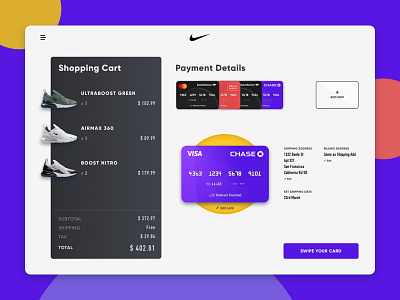 Credit Card Checkout- Purple