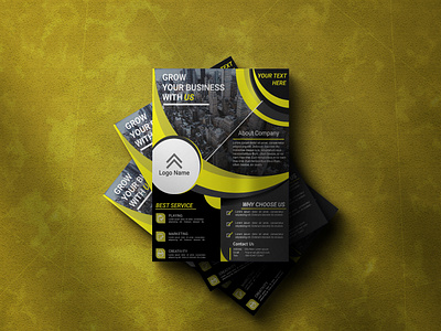 Corporate Business Flyer Design business corporate corporate flyer design flyer graphic design print flyer print template template yellow corporate flyer