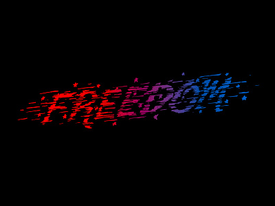 Freedom freedom illustration stars typography united states usa