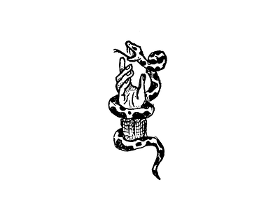 Handsnake drawing hand illustration pen snake