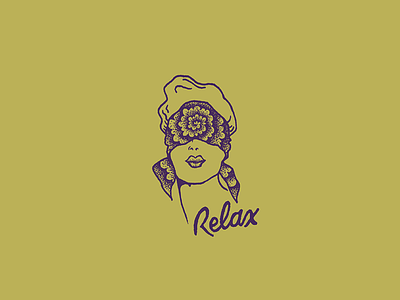 Relax blindfold design dot illustration relax swirl t shirt