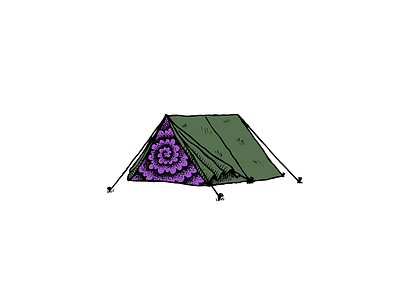 Camping With Uncle Cid acid camp cid dot illustration swirl tent uncle