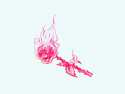 So precious exiled mystic fire illustration rose