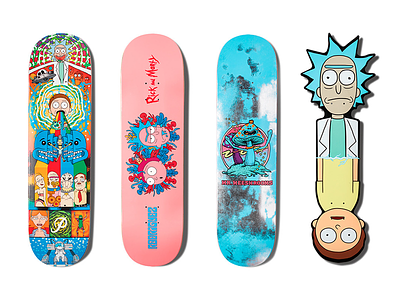 Rick and Morty Decks cnc deck foil illustration primitive rick and morty skateboard