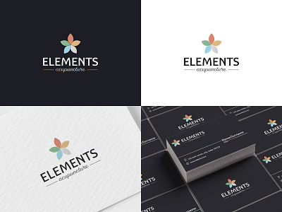 Elements Acupuncture branding design graphic design illustration logo