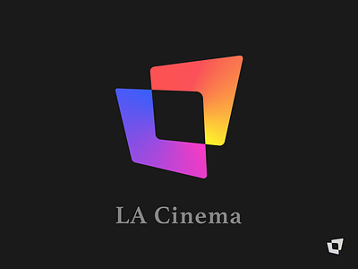 Logo for LA Cinema concept gradient logo negative space