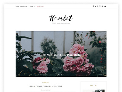 Hamlet Lite - A Blog WordPress Theme