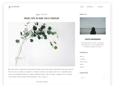 SaraLite - Minimalist WordPress Blog