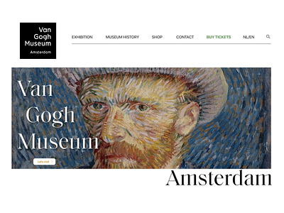 Redesign of Van Gogh Museum website design web landing page uidesign uiux web design website