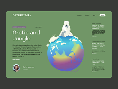 Eco-blog design ui ux