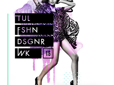 Tulsa Fashion Designer Week fashion model pattern watercolor