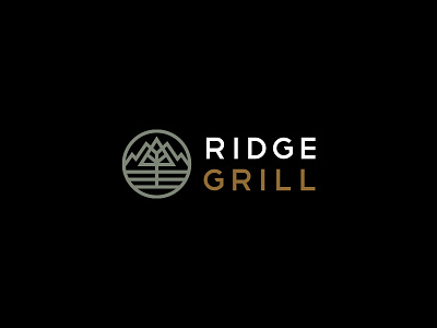 Ridge Grill dining grill logo mountain restaurant ridge tree