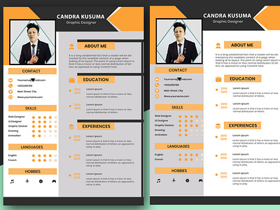 Resume Design Template Professional And Elegant