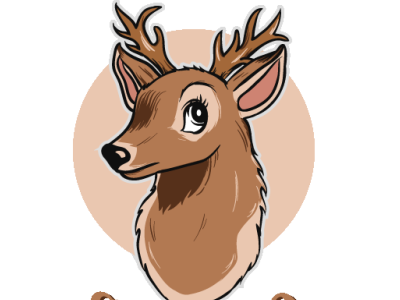Deer Cute T-shirt Design deer cute graphic design logo t shirt